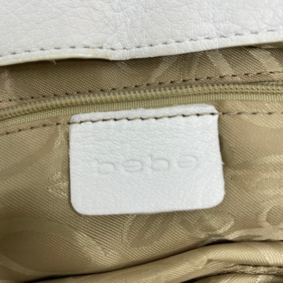 Bebe White Leather Shoulder Bag - Picture 8 of 9